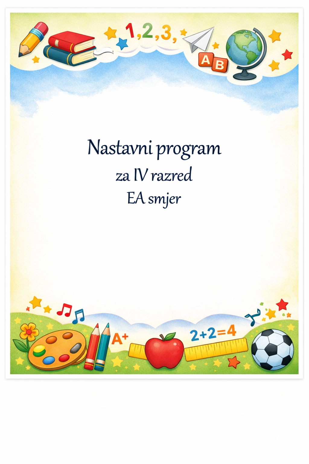 Nastavni program za IV razred - EA